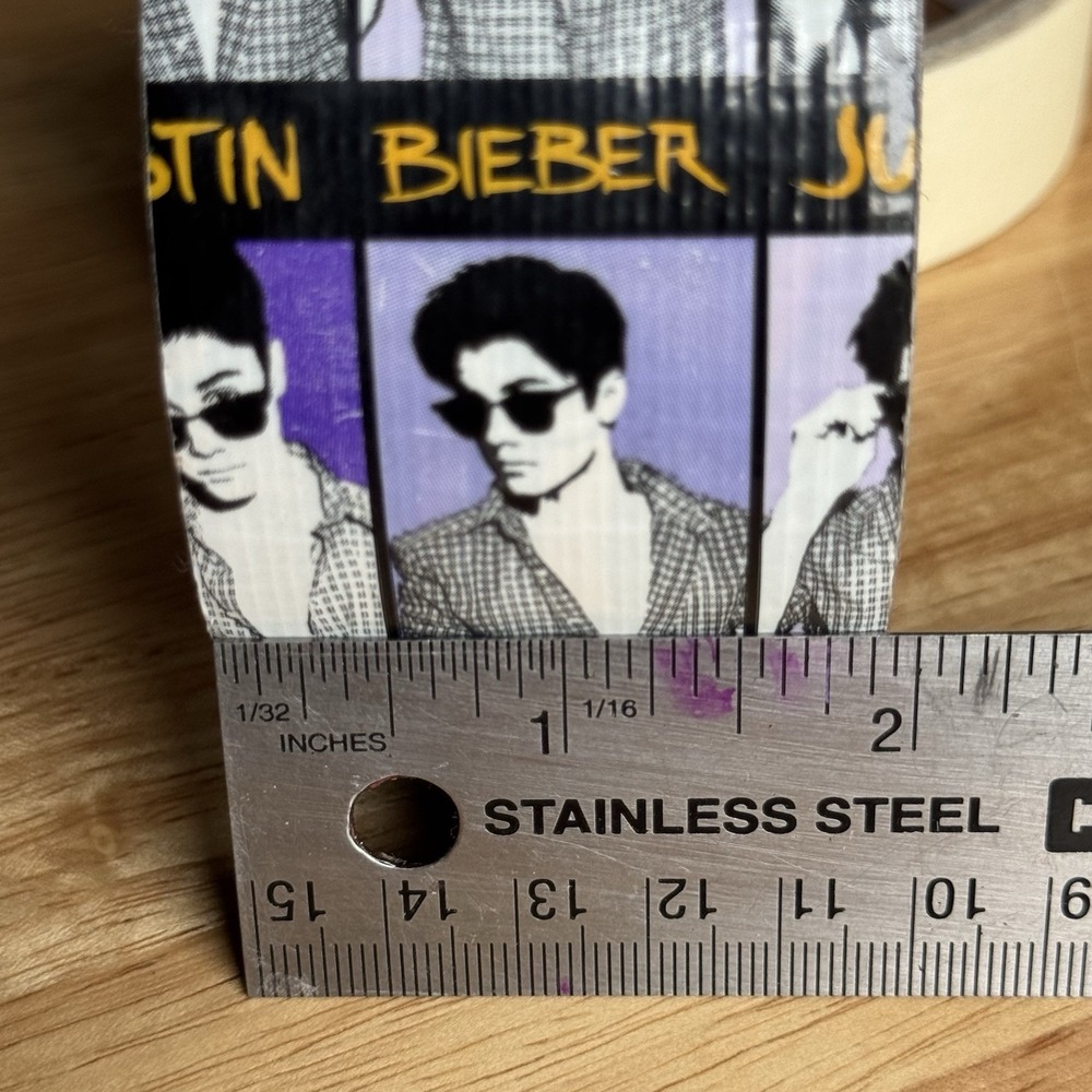 DISCONTINUED RARE justin beiber duck tape Partial Roll